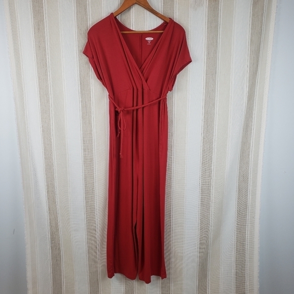 Old Navy Maternity Fitted Jumpsuit Terracotta Size Extra Small - Picture 1 of 9